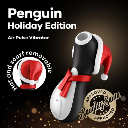 Вакуумный клиторальный стимулятор Satisfyer Penguin Holiday Edition