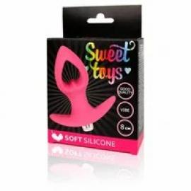 Порожня анальна пробка з вібрацією Pink Heart - 1