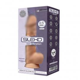 Двошаровий фалоімітатор з вібрацією SilexD Norman Vibro Flesh - 2