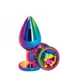 Радужная анальная пробка NS Novelties REAR ASSETS RAINBOW, M - 2