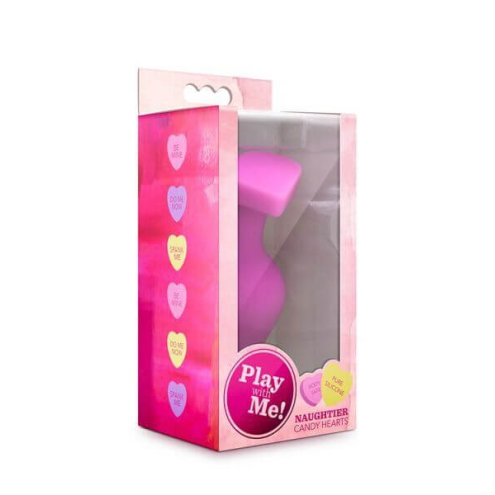 Анальная пробка Blush PLAY WITH ME CANDY HEART RIDE ME PINK, LARGE