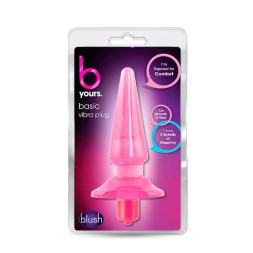 Анальный плаг Blush с вибрацией B YOURS BASIC VIBRA PLUG PINK