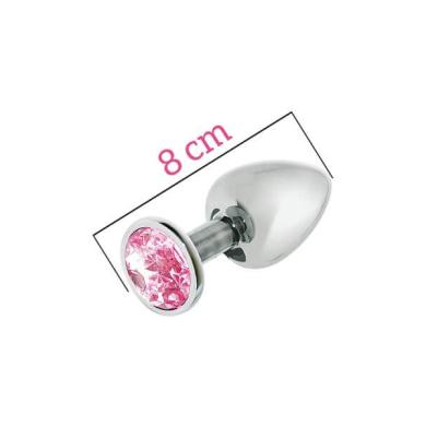 Анальная пробка Attraction MAI METAL PLUG WITH STONE, M SILVER 