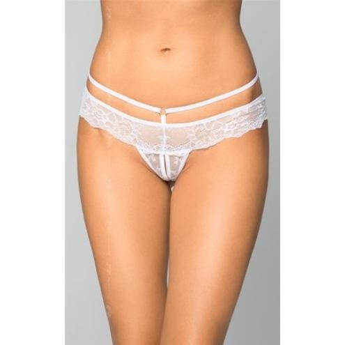 Жіночі стрінги - Tongs 2475 - white, S/M