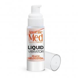 Лубрикант с эффектом вибрации Amoreane Med Liquid Vibrator Peach (30 мл) - 2