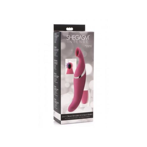 Женский вакуумный стимулятор 2 в 1 Shegasm Intense Clit Stimulator