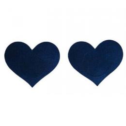 Синие наклейки на соски - Сердце