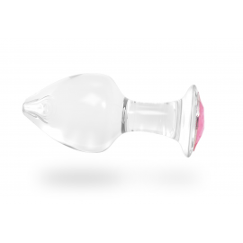 Стеклянная анальная пробка, размер М - 4