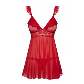 Комплект Obsessive 863-BAB-3 babydoll Красный S/M - 3