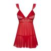 Комплект Obsessive 863-BAB-3 babydoll Красный S/M