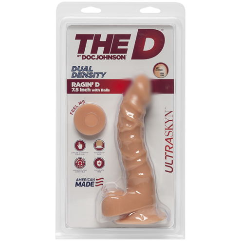 Фаллоимитатор Doc Johnson The D - Ragin D - 7,5 Inch With Balls - ULTRASKYN