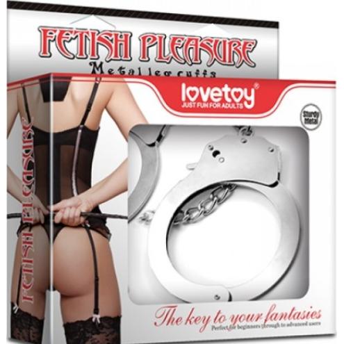 Металлические поножки - Fetish Pleasure Metal Leg Cuffs Silver