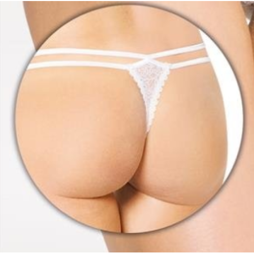 Женские стринги - G-String 2450, white, S/M