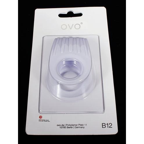 П. Двойное эрекционное кольцо с вибрацией OVO B12 Vibrating Ring White