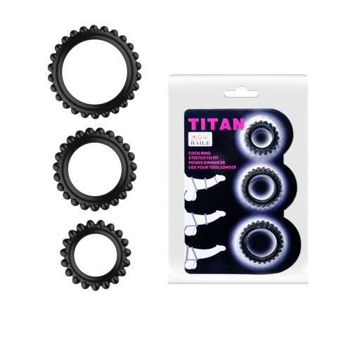 Ерекційні кільця TITAN cock ring set blue створені для продовження задоволення