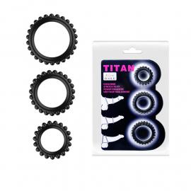 Ерекційні кільця TITAN cock ring set blue створені для продовження задоволення - 3