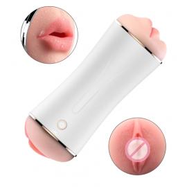 Мастурбатор Vibrating Masturbation Cup USB 10 function + Interactive Function / Double Ends - 1