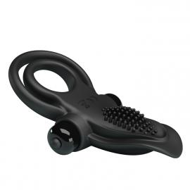 Эрекционное кольцо - Pretty Love Vibro Penis Ring Black - 4