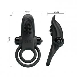 Эрекционное кольцо - Pretty Love Vibro Penis Ring Black - 5