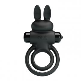 Эрекционное кольцо - Pretty Love Vibro Penis Ring Bunny III Black - 3
