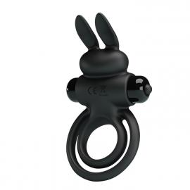 Эрекционное кольцо - Pretty Love Vibro Penis Ring Bunny III Black - 4