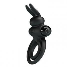Эрекционное кольцо - Pretty Love Vibro Penis Ring Bunny III Black - 5