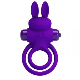 Эрекционное кольцо - Pretty Love Vibro Penis Ring Bunny III Blue - 3