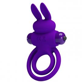Эрекционное кольцо - Pretty Love Vibro Penis Ring Bunny III Blue - 4