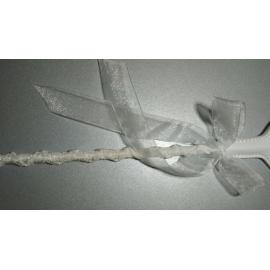Шлепалка белая с лентой и заклепками - 2