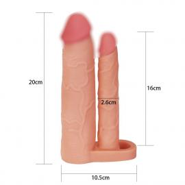 Насадка на член - Pleasure X Tender Double Penis Sleeve Add 2 - 5