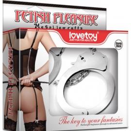 Металеві поножі - Fetish Pleasure Metal Leg Cuffs Silver - 3