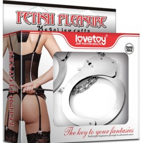 Металеві поножі - Fetish Pleasure Metal Leg Cuffs Silver