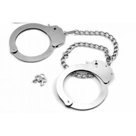 Металеві поножі - Fetish Pleasure Metal Leg Cuffs Silver - 4