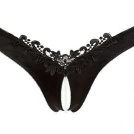 Женские трусики - Cotelli Collection 2321653 G-String Pearls - black M - 4