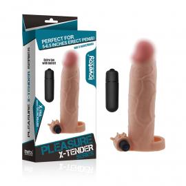 Насадка с вибрацией удлиняющая - Pleasure X-Tender Vibrating Penis Sleeve #5 - 1