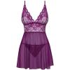 Комплект Obsessive Idillia babydoll (Фиолетовый, S/M)