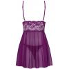 Комплект Obsessive Idillia babydoll (Фиолетовый, S/M)