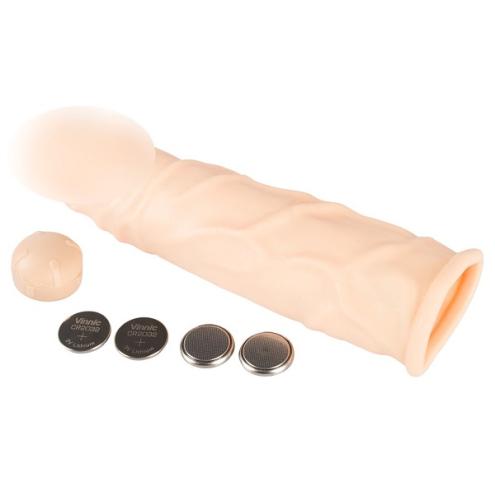 Удлиняющая насадка с вибрацией Silicone Extension Vibrating