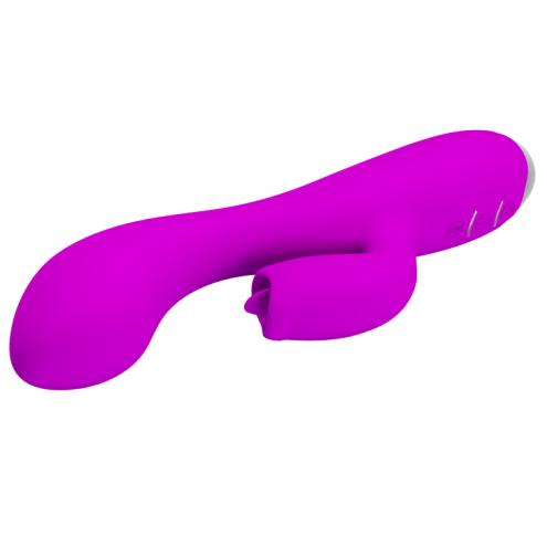 Вибратор вагинально-клиторальный Pretty Love Doreen пурпурного цвета