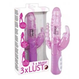 Потрійний вібратор жіночий 3 x Lust Perlenvibe рожевий - 1