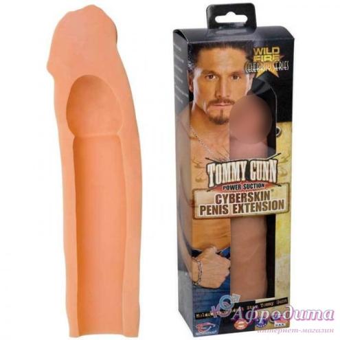 П. Насадка для увеличения члена Tommy Gunn Power Suction CyberSkin