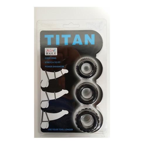 Ерекційні кільця TITAN cock ring set blue створені для продовження задоволення