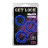 Набор эрекционных колец Get Lock Beaded Cock Ring Blue