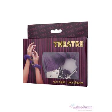 Наручники Toyfa Theatre меховые фиолетовые 