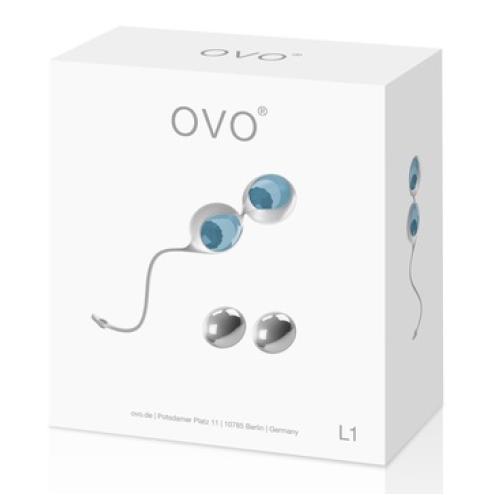 Вагинальные шарики OVO L1 Loveballs Light Blue