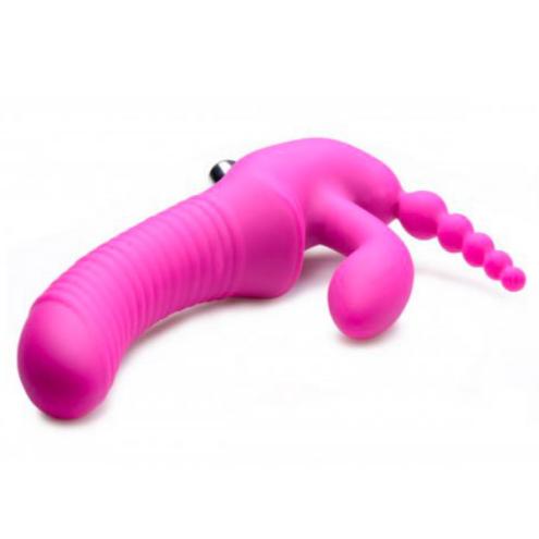 Страпон для тройной стимуляции Regal Rider Vibrating G Dildo для пары