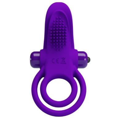 Двойное эрекционное виброкольцо Pretty Love Vibro Penis Ring Purple