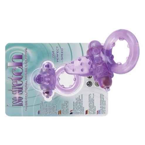 Насадка с вибрацией Nubby Clitoral Probe Cockring Lavender