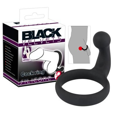 Эрекционное кольцо со стимулятором Black Velvets Cock RIng