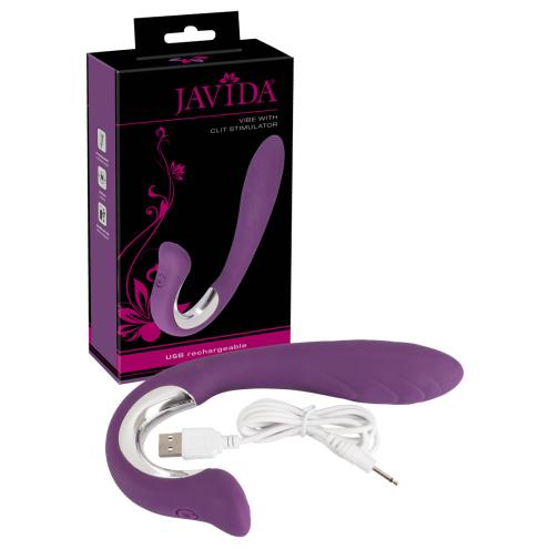 П.Вибратор силиконовый Javida Vibe with clit stimulator